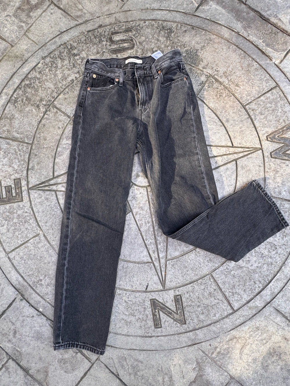 Levi's Men's Straight Jeans in Washed Black